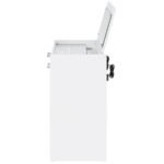 DANBURY 3-DRAWER MAKEUP VANITY & STOOL SET WHITE HIGH GLOSS - Image 9