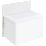 DANBURY 3-DRAWER MAKEUP VANITY & STOOL SET WHITE HIGH GLOSS - Image 11