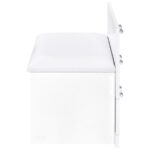 DANBURY 3-DRAWER MAKEUP VANITY & STOOL SET WHITE HIGH GLOSS - Image 13