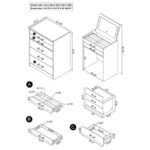 DANBURY 3-DRAWER MAKEUP VANITY & STOOL SET WHITE HIGH GLOSS - Image 19