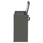 DANBURY 3-DRAWER MAKEUP VANITY & STOOL SET GREY HIGH GLOSS - Image 9