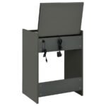 DANBURY 3-DRAWER MAKEUP VANITY & STOOL SET GREY HIGH GLOSS - Image 10
