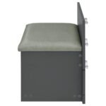 DANBURY 3-DRAWER MAKEUP VANITY & STOOL SET GREY HIGH GLOSS - Image 13