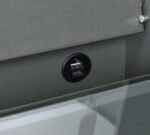 DANBURY 3-DRAWER MAKEUP VANITY & STOOL SET GREY HIGH GLOSS - Image 16