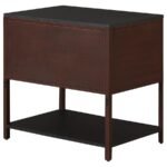 ZIMMERLEE 2-DRAWER SIDE TABLE WITH SHELF RUST BROWN - Image 7