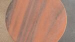 COLIMA ROUND WOOD TOP ACCENT SIDE TABLE PEACH - Image 4