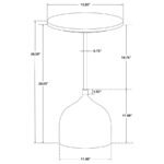 COLIMA ROUND WOOD TOP ACCENT SIDE TABLE PEACH - Image 5