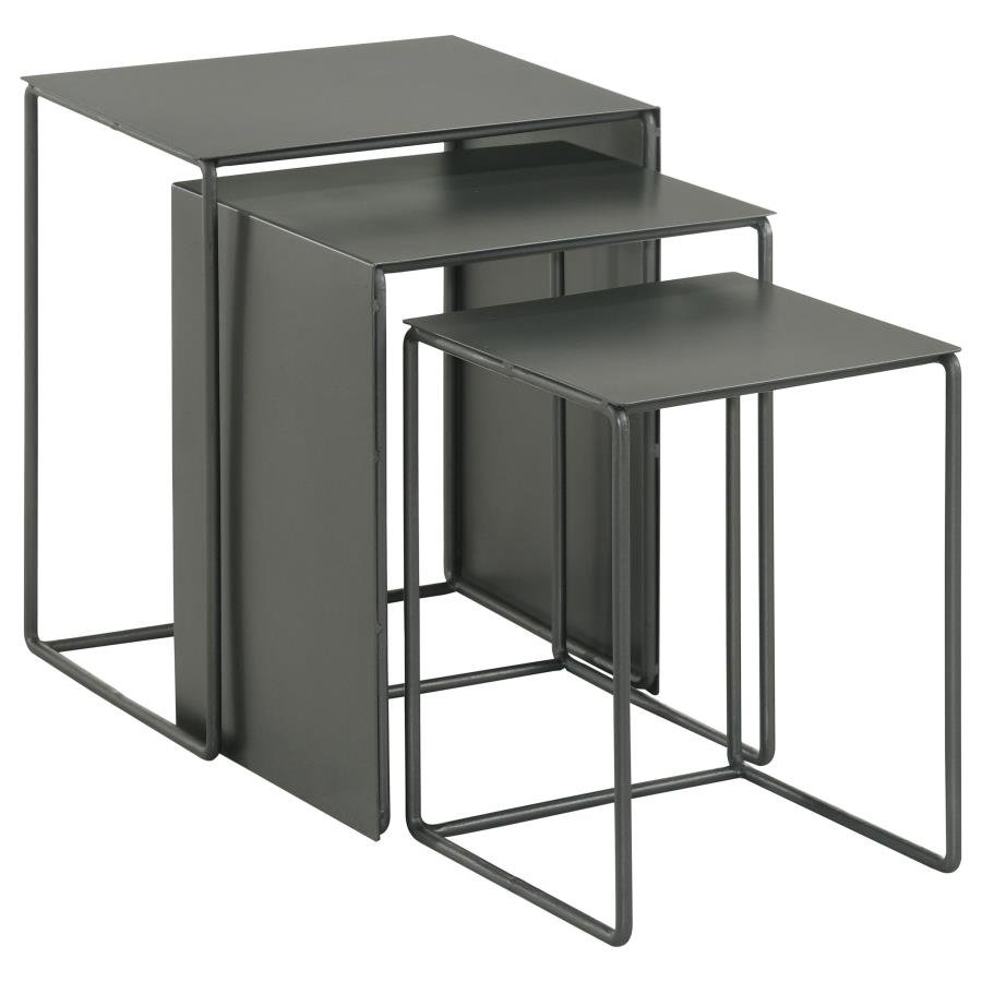 930250_02x900.jpg IMEZ 3-PIECE RECTANGULAR METAL NESTING TABLE SET GREY - Image 1