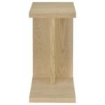 CLOWER ENGINEERED WOOD C-SHAPED SOFA SIDE TABLE LIGHT OAK - Image 3