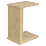 CLOWER ENGINEERED WOOD C-SHAPED SOFA SIDE TABLE LIGHT OAK - Image 7