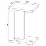 CLOWER ENGINEERED WOOD C-SHAPED SOFA SIDE TABLE LIGHT OAK - Image 10
