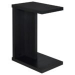 CLOWER ENGINEERED WOOD C-SHAPED SOFA SIDE TABLE BLACK