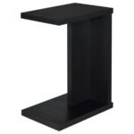 CLOWER ENGINEERED WOOD C-SHAPED SOFA SIDE TABLE BLACK - Image 4