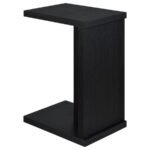 CLOWER ENGINEERED WOOD C-SHAPED SOFA SIDE TABLE BLACK - Image 6