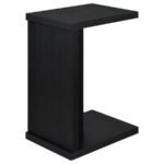 CLOWER ENGINEERED WOOD C-SHAPED SOFA SIDE TABLE BLACK - Image 7