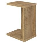 CLOWER ENGINEERED WOOD C-SHAPED SOFA SIDE TABLE MANGO - Image 6