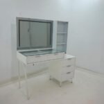 SOUZA 5-DRAWER MAKEUP VANITY TABLE WITH LED MIRROR WHITE HIGH GLOSS