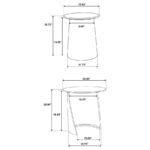 YENCY 2-PIECE ROUND MANGO WOOD NESTING TABLE SET DARK BROWN MANGO - Image 6