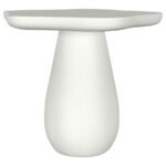 PERTH 17-INCH SIDE TABLE WITH CLOUD-SHAPED TOP OFF WHITE