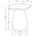 PERTH 17-INCH SIDE TABLE WITH CLOUD-SHAPED TOP OFF WHITE - Image 6