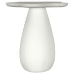 PERTH 20-INCH SIDE TABLE WITH CLOUD-SHAPED TOP OFF WHITE
