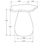 PERTH 20-INCH SIDE TABLE WITH CLOUD-SHAPED TOP OFF WHITE - Image 5