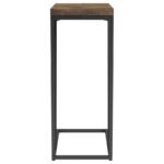 SERGIO ENGINEERED WOOD C-SHAPED SIDE TABLE RUSTIC TOBACCO - Image 3