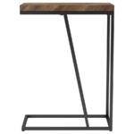 SERGIO ENGINEERED WOOD C-SHAPED SIDE TABLE RUSTIC TOBACCO - Image 7