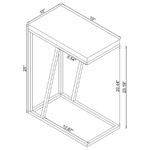 SERGIO ENGINEERED WOOD C-SHAPED SIDE TABLE RUSTIC TOBACCO - Image 9