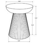 AUREO ROUND SOLID WOOD ACCENT SIDE TABLE WILD HONEY - Image 5