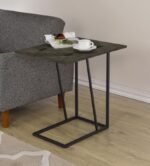 CARLY EXPANDABLE ENGINEERED WOOD C-SHAPED SIDE TABLE GREY - Image 3