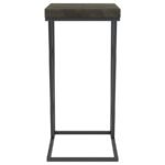 CARLY EXPANDABLE ENGINEERED WOOD C-SHAPED SIDE TABLE GREY - Image 5