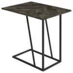 CARLY EXPANDABLE ENGINEERED WOOD C-SHAPED SIDE TABLE GREY - Image 9