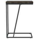 CARLY EXPANDABLE ENGINEERED WOOD C-SHAPED SIDE TABLE GREY - Image 12