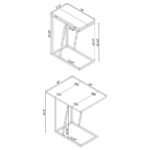 CARLY EXPANDABLE ENGINEERED WOOD C-SHAPED SIDE TABLE GREY - Image 13