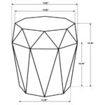 JACINTO OCTAGONAL SOLID MANGO WOOD SIDE TABLE NATURAL BROWN - Image 5