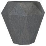 JACINTO OCTAGONAL SOLID MANGO WOOD SIDE TABLE GREY