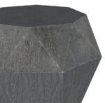 JACINTO OCTAGONAL SOLID MANGO WOOD SIDE TABLE GREY - Image 4