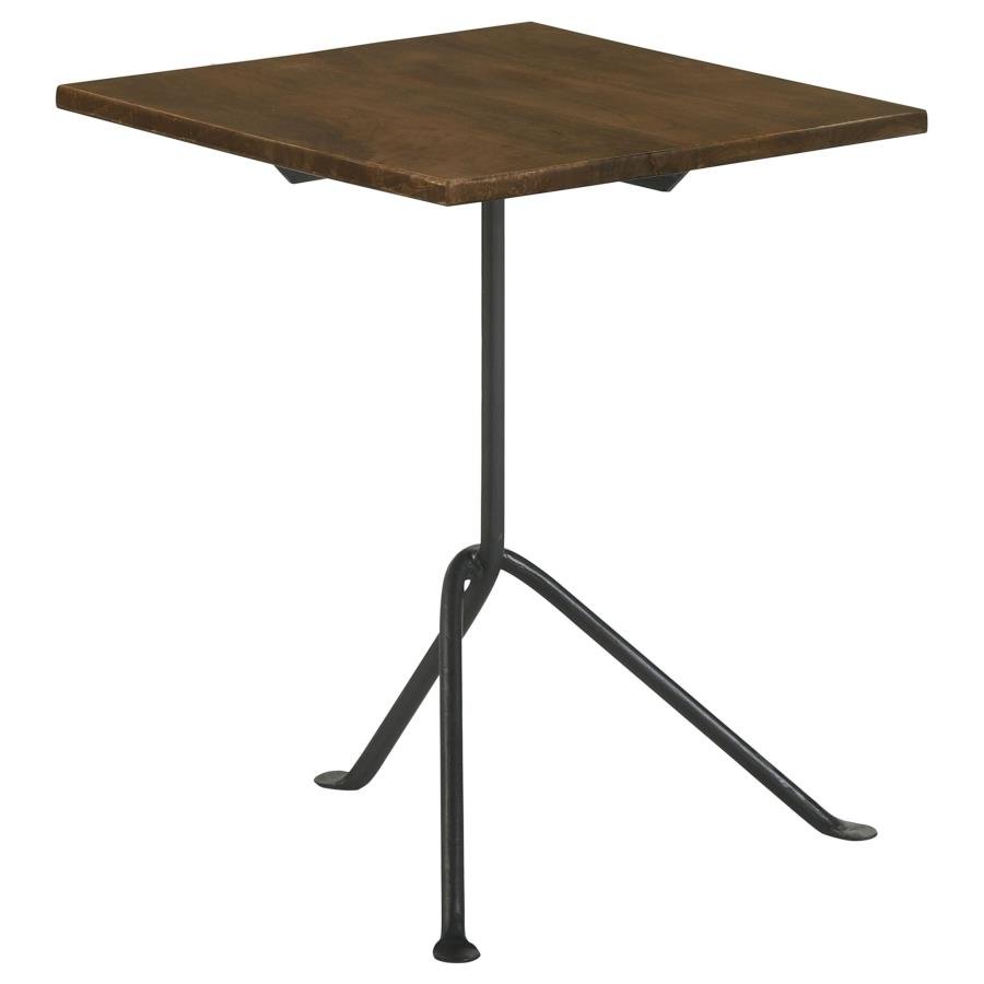 931206_02x900.jpg HEITOR SQUARE WOOD TOP ACCENT SIDE TABLE DARK BROWN - Image 1