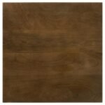 HEITOR SQUARE WOOD TOP ACCENT SIDE TABLE DARK BROWN - Image 3