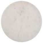 MIGUEL ROUND MARBLE TOP COFFEE TABLE WHITE AND BLACK - Image 5