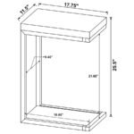 BECK ENGINEERED WOOD C-SHAPE SOFA SIDE TABLE ANTIQUE NUTMEG - Image 5
