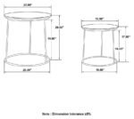 LOANNIS 2-PIECE ROUND MANGO WOOD NESTING TABLE MATTE BLACK - Image 10