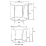 ADGER 2-PIECE HEXAGONAL NESTING TABLES NATURAL AND BLACK - Image 9