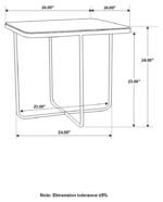 ELYNA SQUARE STONE TOP ACCENT SIDE TABLE BEIGE - Image 8