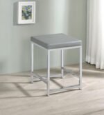 UMBRIDGE UPHOLSTERED SQUARE PADDED CUSHION VANITY STOOL - Image 2