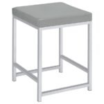 UMBRIDGE UPHOLSTERED SQUARE PADDED CUSHION VANITY STOOL