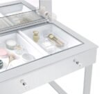 UMBRIDGE 3-DRAWER VANITY SET WITH LIGHTING CHROME AND WHITE - Image 5