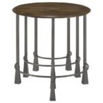 DEJA 3-PIECE ROUND NESTING TABLE SET NATURAL AND GUNMETAL - Image 5