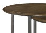 DEJA 3-PIECE ROUND NESTING TABLE SET NATURAL AND GUNMETAL - Image 8